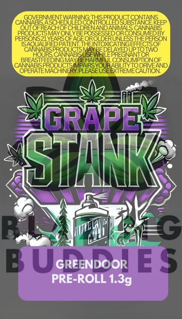 Greendoor Pre Rolled: Grape Stank