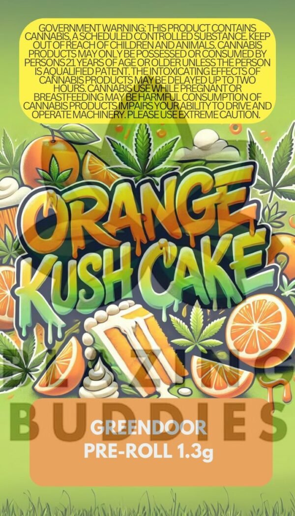 Greendoor Pre Rolled: Orange Kush Cake